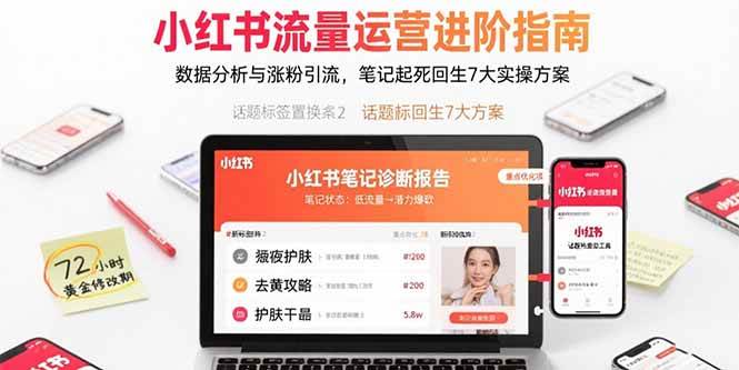(8.28)小红书流量运营进阶指南，数据分析与涨粉引流，笔记起死回生7大实操方案